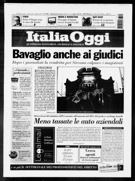 Italia oggi : quotidiano di economia finanza e politica